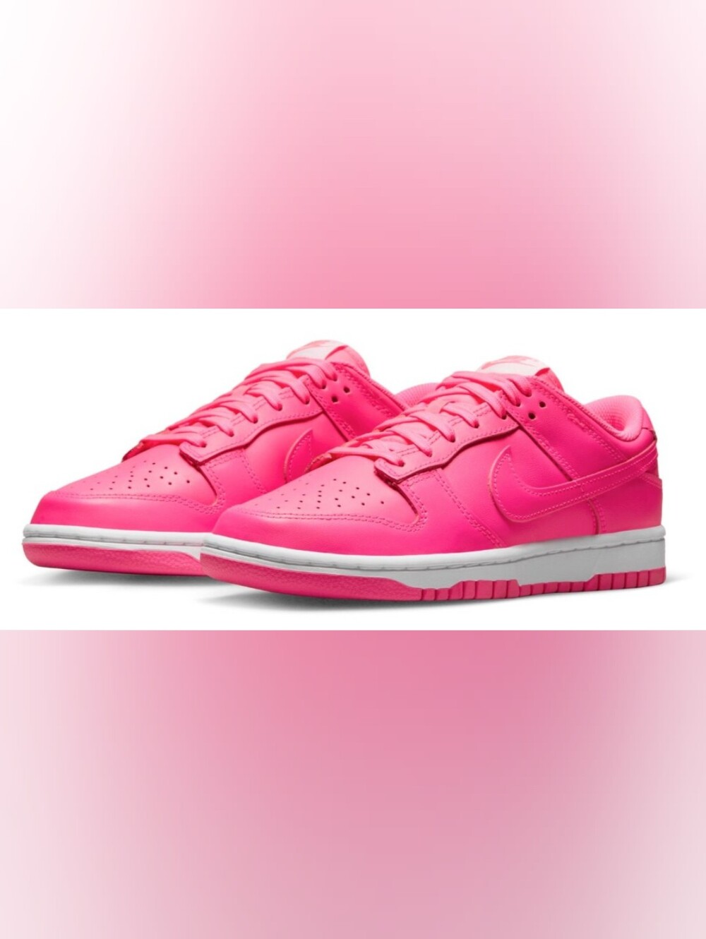 Nike Wmns Dunk Low 'Hyper Pink'  Low-Top Sneakers Size 7.5 Used Excellent